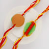 Gift Cutesy Hot Dog & Burger Eraser Rakhi For Kids Set Of 2