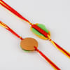 Buy Cutesy Hot Dog & Burger Eraser Rakhi For Kids Set Of 2