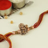 CZ And Copper Hanuman Rakhi Online