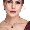 CZ Necklace With Pendant And Drop Earrings Online