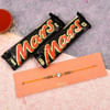 Cz Stone Rakhi with Mars Chocolate (2 Pcs) Online