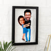 Gift Dad And Daughter Personalized Caricature Photo Frame