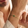 Buy Dad's Emerald Baguette Gold Bracelet