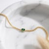 Dad's Emerald Baguette Gold Bracelet