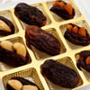Buy Dates Stuffed With Assorted Nuts - New Year Gift Box - 9 Pcs