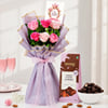 Daughter's Day Rose Bouquet with Chocolate