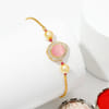 Gift Dazzling Pear-Cut Stone Bracelet Rakhi
