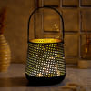 Buy Decorative Lantern With LED String Light - Black (Set of 2)