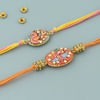 Decorative Stone Peacock Rakhi (Set of 2) Online