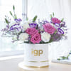 Gift Deep Purple Rose & Carnation Box Arrangement