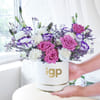 Buy Deep Purple Rose & Carnation Box Arrangement