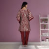 Buy Deep Red Muslin Kaftan Set