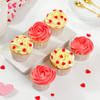 Delicious Yellow And Pink Cream Cupcakes - Set Of 6 Online