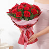 Gift Delight Strawberry Cake and Red Roses Combo