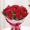 Buy Delight Strawberry Cake and Red Roses Combo