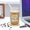 Delulu Is The Solulu - Personalized Can-Shaped Glass With Straw Online
