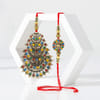 Designer Bhaiya Bhabhi Rakhi with Meena Work