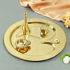 Gift Designer Brass Puja Thali (9 Inches)