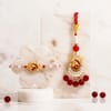 Shop Designer Ganesha Rakhi Set for Bhaiya Bhabhi with Roli Chawal