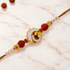 Buy Designer Mother of Pearl Om & Rudraksha Rakhi