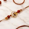 Buy Designer Om & Rudraksha Rakhi with Ferrero Rocher