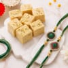 Designer Semi-Precious Stone Rakhi with Soan Papdi