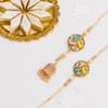 Designer Stone Rakhi Set with Kaju Katli Online