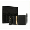 Distinct Black Faux Leather Wallet Gift Set For Him Online