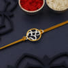 Gift Divine 22K Gold Plated Sterling Silver Rakhi (Set of 2)