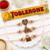 Divine Antique Pearl Rakhi Set with Toblerone