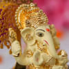 Gift Divine Ganesha Idol With Kalpavriksha Tree Decor