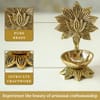Shop Divine Gold Finish Lotus Brass Diya