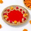 Shop Divine Gota Work Pooja Thali Set For Karwa Chauth