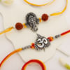 Divine Oxidized Metal Rakhi - Set Of 2 Online