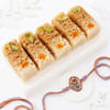 Divine Radha Krishna Rakhi And Delectable Sweets Online