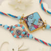 Gift Divine Radha Krishna Rakhi Set Of 2