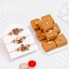 Divine Rakhi Trio And Mithai Gift Combo Online