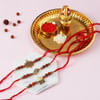 Divine Rudraksh Rakhis With Pooja Thali Online