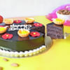 Shop Diwali Diyas Chocolate Truffle Cake (1kg)