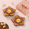 Buy Diwali Flower Tealight Holders - Set of 2