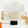 Gift Diwali With Family Personalized LED Lamp With Black Base