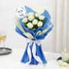 Gift Doctor's Day Heartfelt White Rose Bouquet