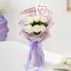 Gift Doctor's Day Soothing White Roses Bouqet