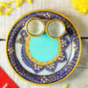 Buy Dry Fruits Potli with Decorative Marble Puja Thali