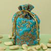 Shop Dry Fruits Potli with Decorative Marble Puja Thali