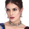 Shop Dual tone Choker Set With Jhumka