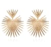 Buy Earrings - Fan Pattern - Gold Tassel - Juju Joy