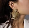 Shop Earrings - Fan Pattern - Gold Tassel - Juju Joy