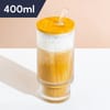 Buy Easy Sips Ribbed Glass Sipper With Reusable Straw