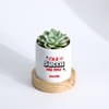 Gift Echeveria Succulent And Personalized Planter